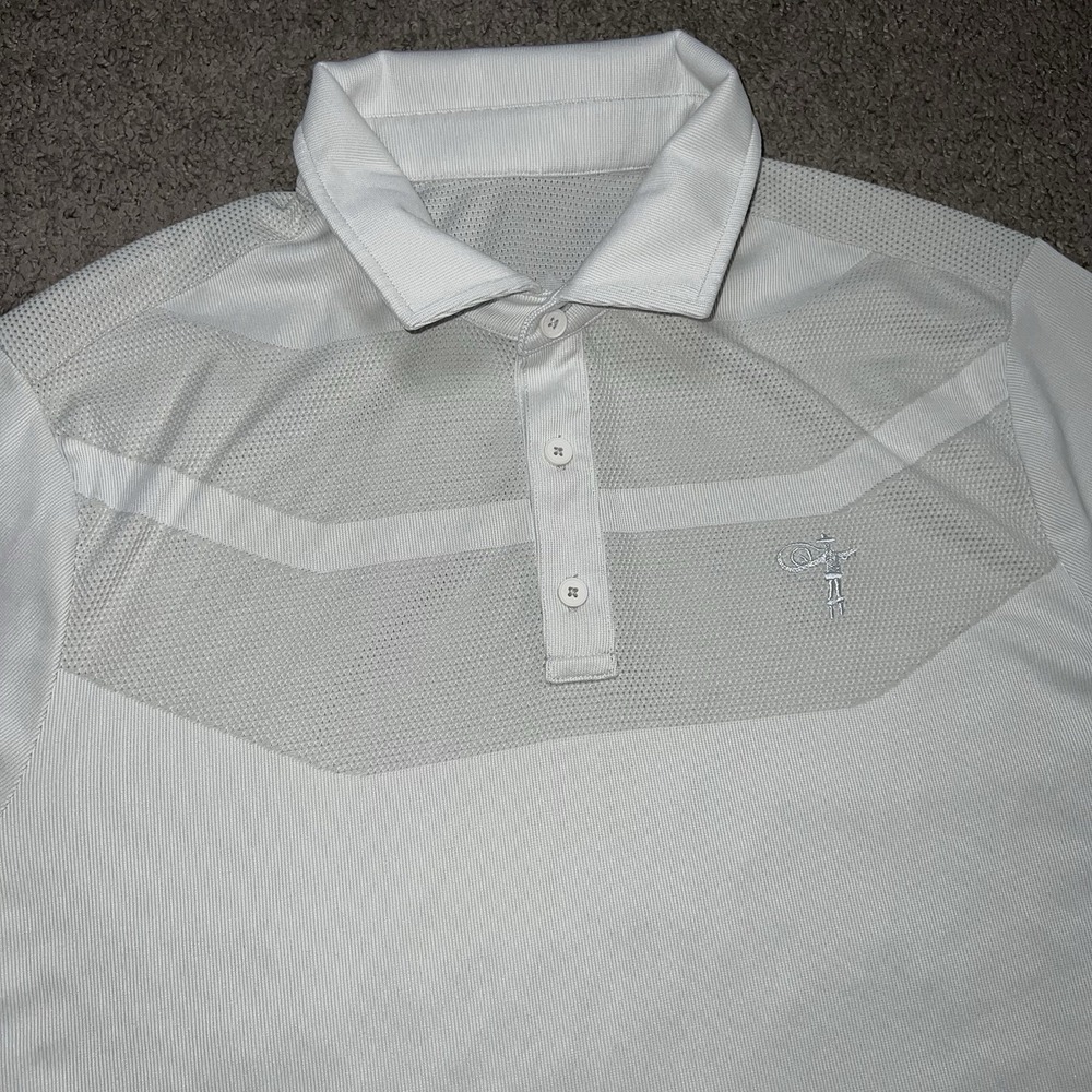 Rhone Men's Cross-Court Performance Polo bright white/sleet gray XL